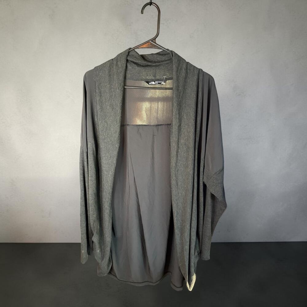 The North Face Womens Open Front Cardigan Gray/BLack XL